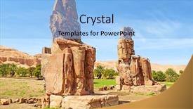  Presentation with pharaoh history - Amazing slide set having amenhotep iii in luxor egypt backdrop and a light blue colored foreground