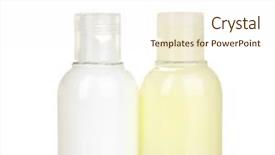  Presentation with hotel amenities - Audience pleasing presentation theme consisting of amenities - hotel cosmetic bottles isolated backdrop and a cream colored foreground