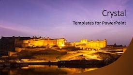  Presentation with principal - PPT layouts featuring amer fort amber fort illuminated background and a light blue colored foreground
