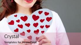  Presentation with holding hands - PPT theme enhanced with americ - close-up of female hands holding background and a  colored foreground