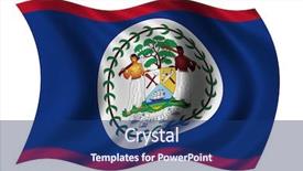  Presentation with wind - Cool new PPT theme with americ - flag of belize waving backdrop and a ocean colored foreground
