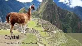  Presentation with lost - Beautiful slides featuring america - ancient inca lost city machu backdrop and a mint green colored foreground