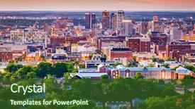  Presentation with alabama - Presentation design consisting of america - birmingham alabama usa downtown city background and a tawny brown colored foreground