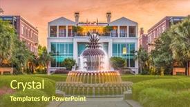  Presentation with pineapple - Theme having america - charleston south carolina usa background and a tawny brown colored foreground