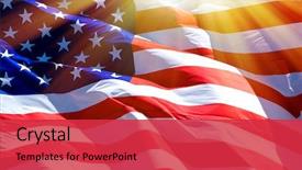  Presentation with usa flag - Beautiful PPT theme featuring america - flag of the usa backdrop and a red colored foreground