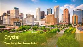  Presentation with houston - Slide set enhanced with america - houston texas usa downtown city background and a tawny brown colored foreground