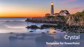  Presentation with maine - Slides enhanced with america - portland maine usa at portland background and a ocean colored foreground