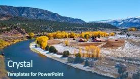  Presentation with changing season - PPT theme enhanced with america - season changing first snow background and a ocean colored foreground