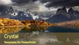  Presentation with chile patagonia - PPT theme enhanced with america - sunrise in torres del paine background and a tawny brown colored foreground