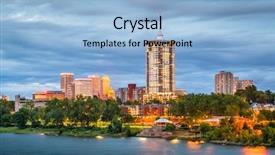  Presentation with oklahoma - Beautiful presentation theme featuring america - tulsa oklahoma usa downtown skyline backdrop and a light blue colored foreground