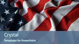  Presentation with usa flag - Cool new slide deck with america - usa flag texture backdrop and a ocean colored foreground