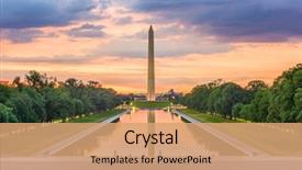  Presentation with dawn - Audience pleasing presentation design consisting of america - washington monument on the reflecting backdrop and a coral colored foreground