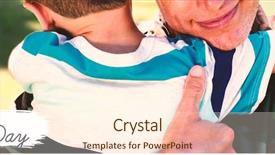  Presentation with veterans day - Slides having america against happy soldier reunited background and a cream colored foreground