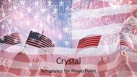  Presentation with patriotic usa - Presentation theme having america celebrate 4th of july background and a coral colored foreground
