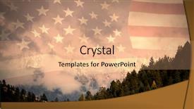  Presentation with america flag - Slide set consisting of america flag against pine tree background and a  colored foreground