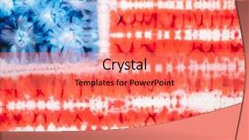  Presentation with tie dye - Cool new PPT theme with america flag tie dye backdrop and a coral colored foreground