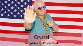  Presentation with america flag - Audience pleasing slide set consisting of america in a photo booth backdrop and a coral colored foreground