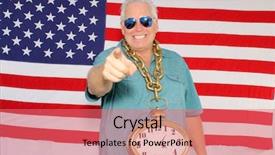  Presentation with america flag - Slide set having america in a photo booth background and a coral colored foreground