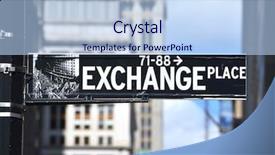  Presentation with street food new york - Theme having america info - exchange place sign background and a light blue colored foreground