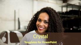  Presentation with black woman - Audience pleasing slides consisting of america latina - beautiful black woman looking backdrop and a tawny brown colored foreground