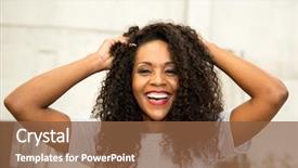  Presentation with black woman - Theme consisting of america latina - beautiful sexy black woman looking background and a tawny brown colored foreground