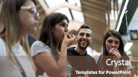  Presentation with hang - Theme with america latina - friends hang out at fruit background and a tawny brown colored foreground