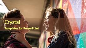  Presentation with comic couple - PPT layouts consisting of america latina - lesbian couple having a flirting background and a tawny brown colored foreground