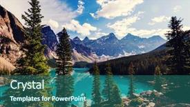  Presentation with beautiful moraine lake - Colorful slide set enhanced with america nature - beautiful moraine lake in banff backdrop and a  colored foreground