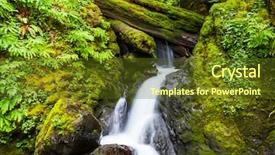  Presentation with america - Colorful PPT theme enhanced with america nature - creek in forest backdrop and a  colored foreground