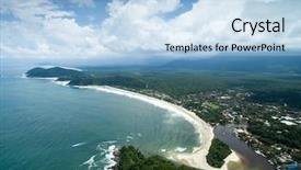  Presentation with paulista avenue in sao paulo - PPT layouts enhanced with america nature - view of northern coastline background and a light blue colored foreground