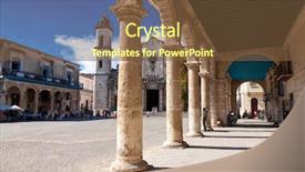  Presentation with colonial - Colorful slide deck enhanced with concept or conceptual 3d wireframe young human female or woman face or head on blue background backdrop and a ocean colored foreground