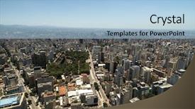  Presentation with paulista avenue in sao paulo - Slide deck having paulista avenue sao paulo brazil background and a  colored foreground