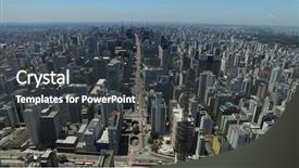  Presentation with avenue - PPT layouts having aerial view of paulista avenue background and a dark gray colored foreground