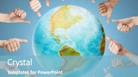  Presentation with earth parts - Amazing slide deck having body parts concept - human backdrop and a light blue colored foreground