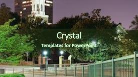  Presentation with orlando florida usa downtown city - Slide deck featuring population usa - riverwalk in downtown augusta georgia background and a tawny brown colored foreground