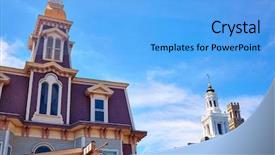  Presentation with cape cod - PPT theme enhanced with america sights - cape cod provincetown in massachusetts background and a  colored foreground