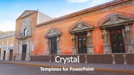  Presentation with heritage - Beautiful presentation theme featuring america sights - merida montejo house national heritage backdrop and a violet colored foreground