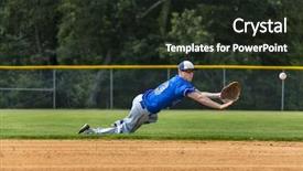  Presentation with baseball - Colorful presentation theme enhanced with zoo - kissing gourami helostoma temminckii also backdrop and a dark gray colored foreground