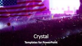  Presentation with independence day - Presentation design enhanced with america usa flag with fireworks background and a black colored foreground