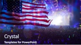  Presentation with independence day - Cool new presentation design with america usa flag with fireworks backdrop and a  colored foreground