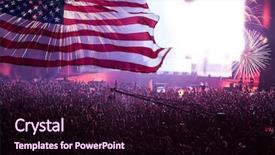  Presentation with independence day - Audience pleasing presentation consisting of america usa flag with fireworks backdrop and a  colored foreground
