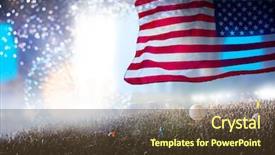  Presentation with independence day - Cool new presentation theme with america usa flag with fireworks backdrop and a  colored foreground