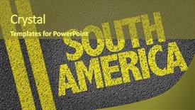  Presentation with south america world women - Presentation consisting of america written on the road background and a tawny brown colored foreground