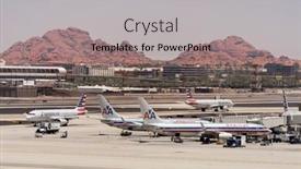  Presentation with phoenix - Audience pleasing theme consisting of american-airlines-parked-at-phoenix backdrop and a light gray colored foreground