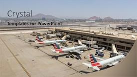  Presentation with phoenix - Colorful theme enhanced with american-airlines-parked-at-phoenix backdrop and a light blue colored foreground