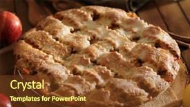  Presentation with homemade pastry apple pie pies - Cool new PPT layouts with american apple pie with fall backdrop and a  colored foreground