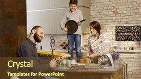  Presentation with band - Cool new presentation theme with american bands - family forming a band backdrop and a tawny brown colored foreground