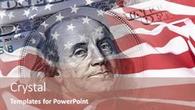 Presentation with grave marker american flag - Theme enhanced with american-banknote-and-flag-composite background and a coral colored foreground