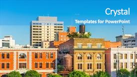  Presentation with alabama - PPT theme having american cities - montgomery alabama usa downtown buildings background and a teal colored foreground