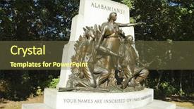  Presentation with alabama - PPT theme enhanced with american civil war - alabama gettysburg memorial background and a tawny brown colored foreground